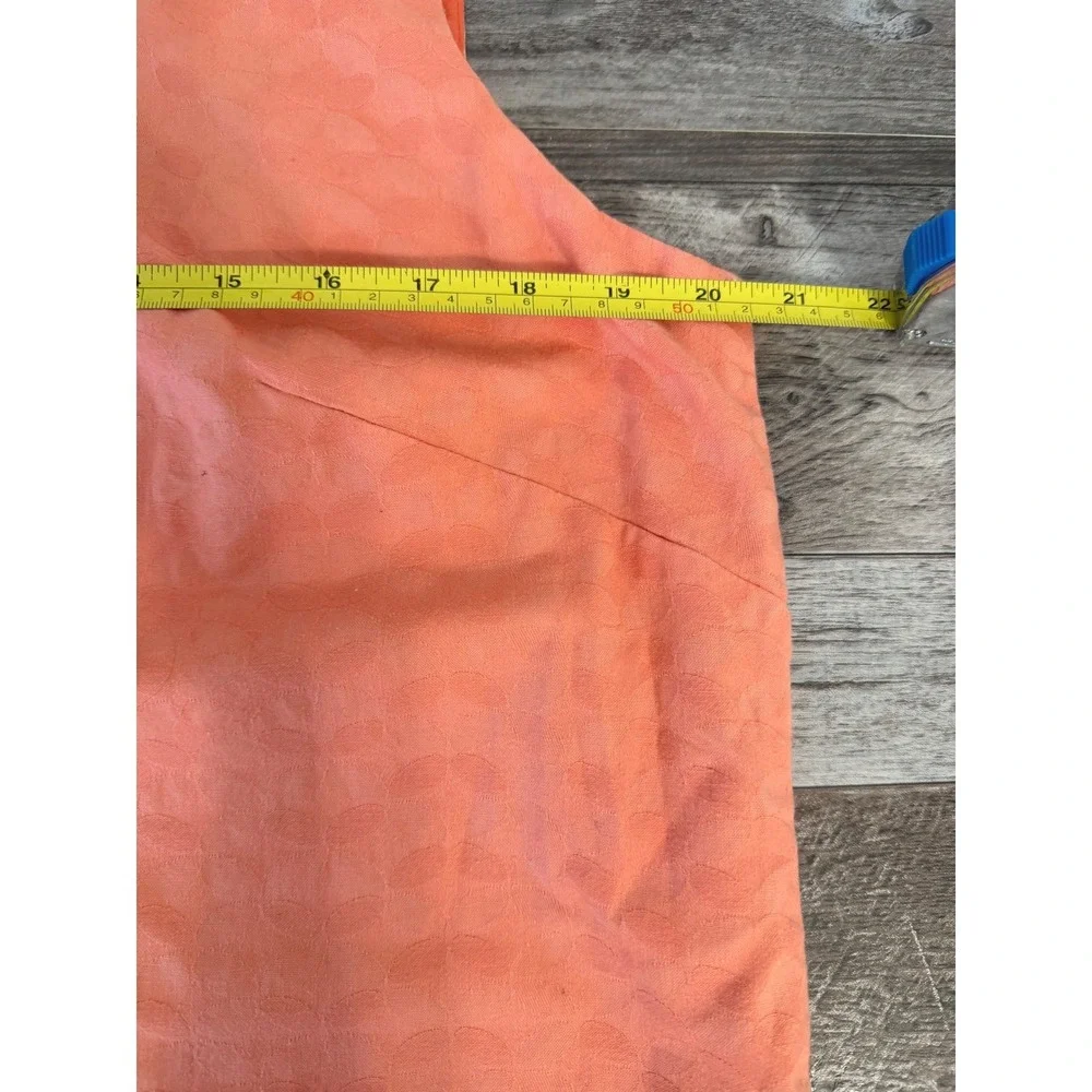 Donna Morgan Dress Size 14 Coral Pink‎ Beaded Neckline Shift Sleeveless